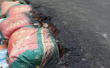 জোড়া তালি দিয়ে সংস্কার দোকানরঘর-হরিণা সড়ক