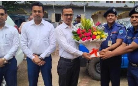 চাঁদপুরে জেলা প্রশাসকের সদর মডেল থানা পরিদর্শন