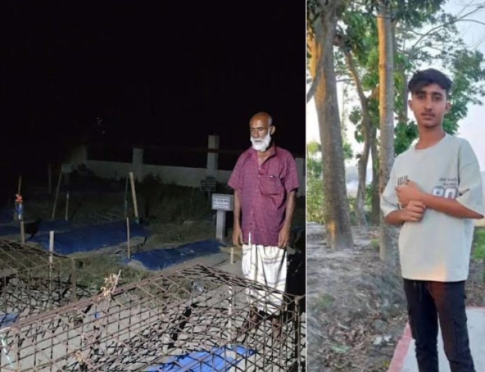 বজ্রাঘাতে নিহত কিশোর  - সন্তানের মরদেহ চুরির আতঙ্কে ঋণ করে পাহারাদার নিয়োগ, রাত জাগছেন বাবা